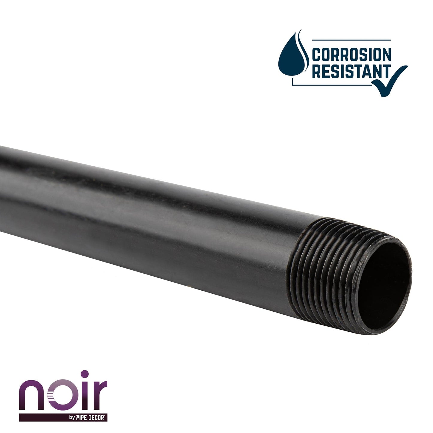 1/2 in. x 30 in. Prefinished Matte Black Pipe PIPE DECOR