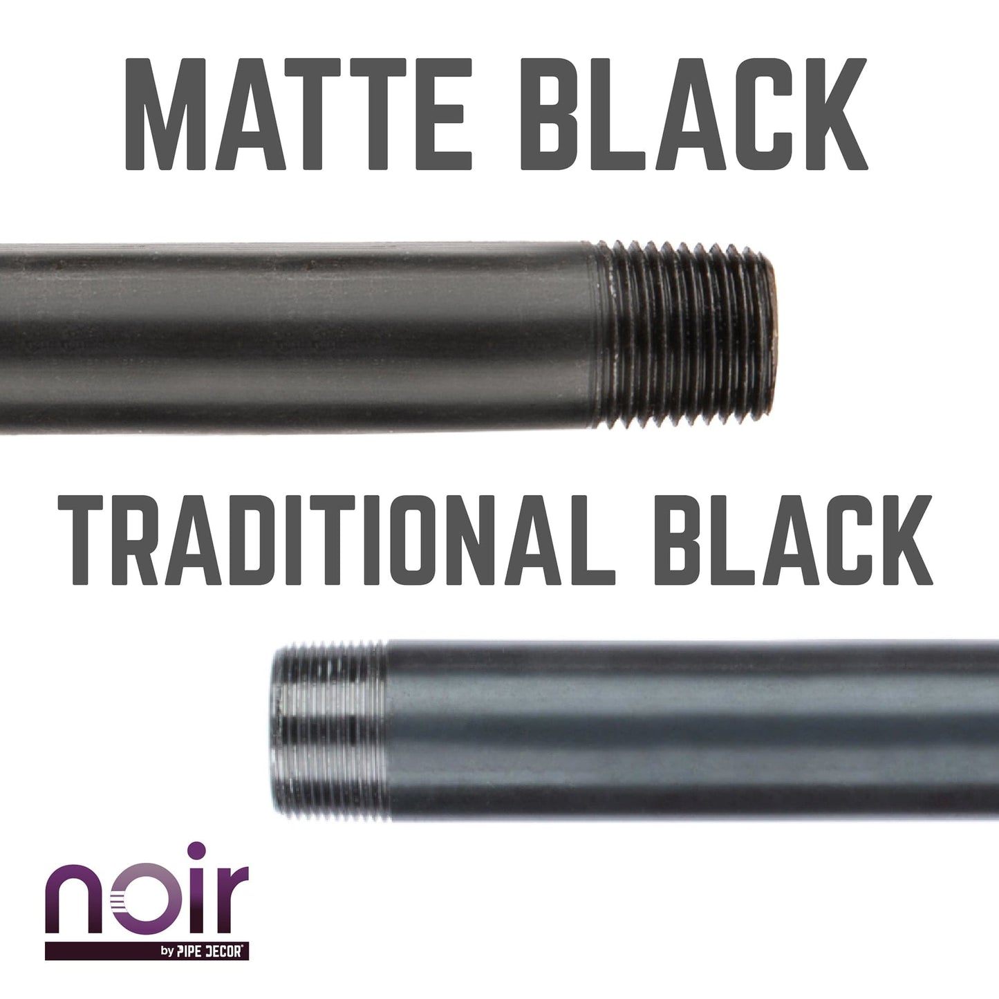 1/2 in. x 30 in. Prefinished Matte Black Pipe PIPE DECOR