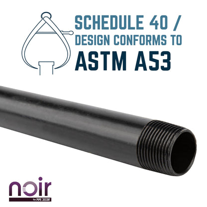 1/2 in. x 30 in. Prefinished Matte Black Pipe PIPE DECOR