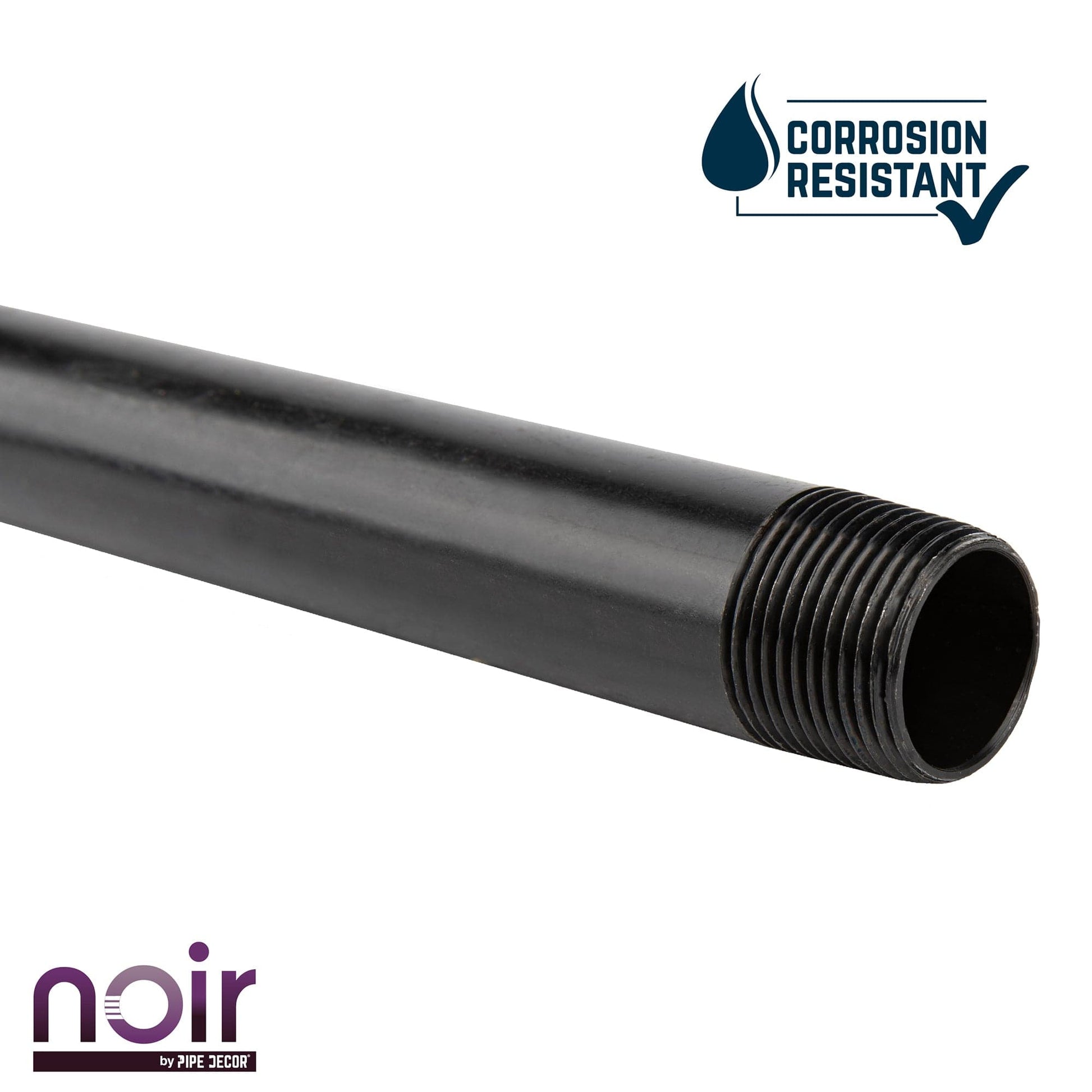 1 in. x 30 in. Prefinished Matte Black Pipe PIPE DECOR