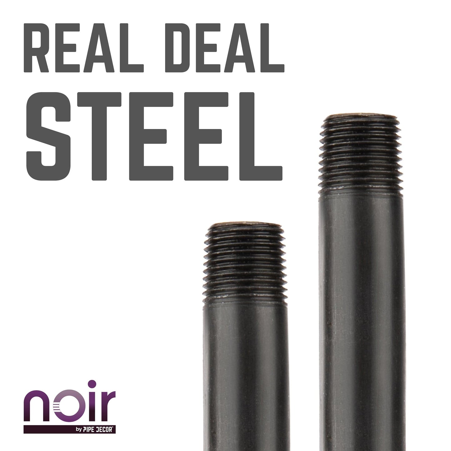 3/4 in. x 18 in. Prefinished Matte Black Pipe PIPE DECOR