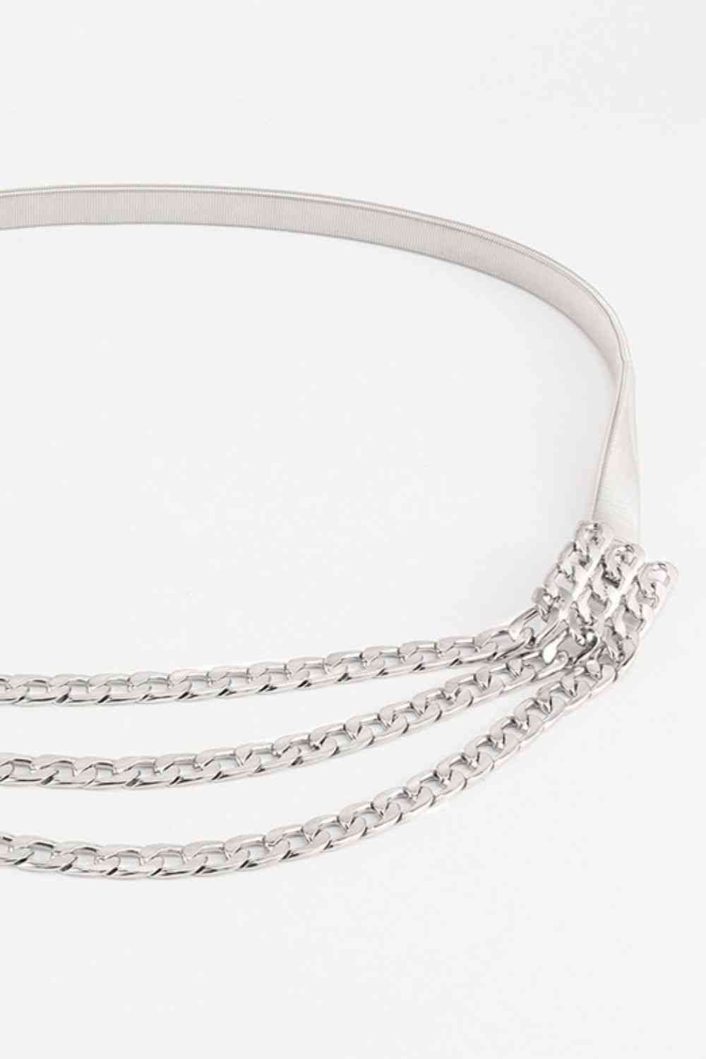 GlamourStyle Metal Triple-Layered Chain Belt – Eye-Catching Fashion Accessory See size chart under “more details” The Fashion Celestial