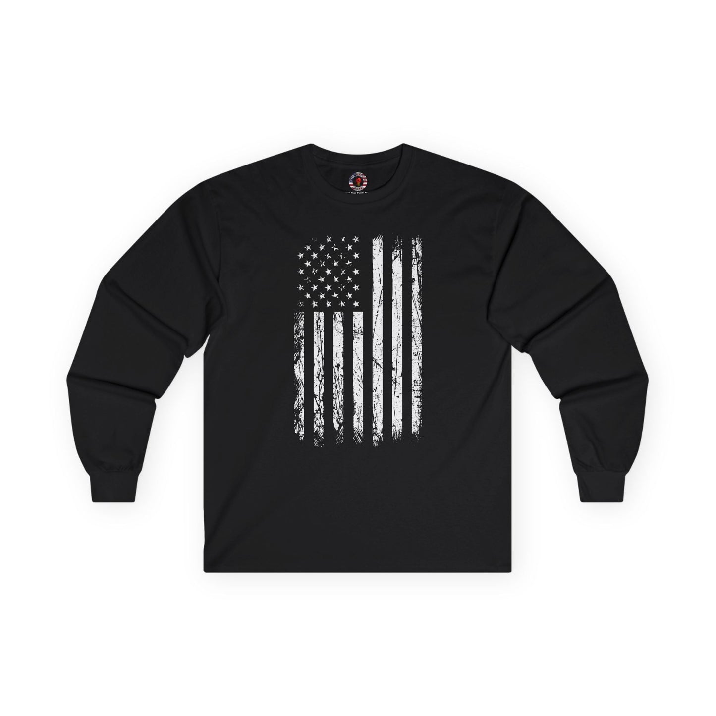 American Grunge Flag Long Sleeve Tee The Devil's Pickle