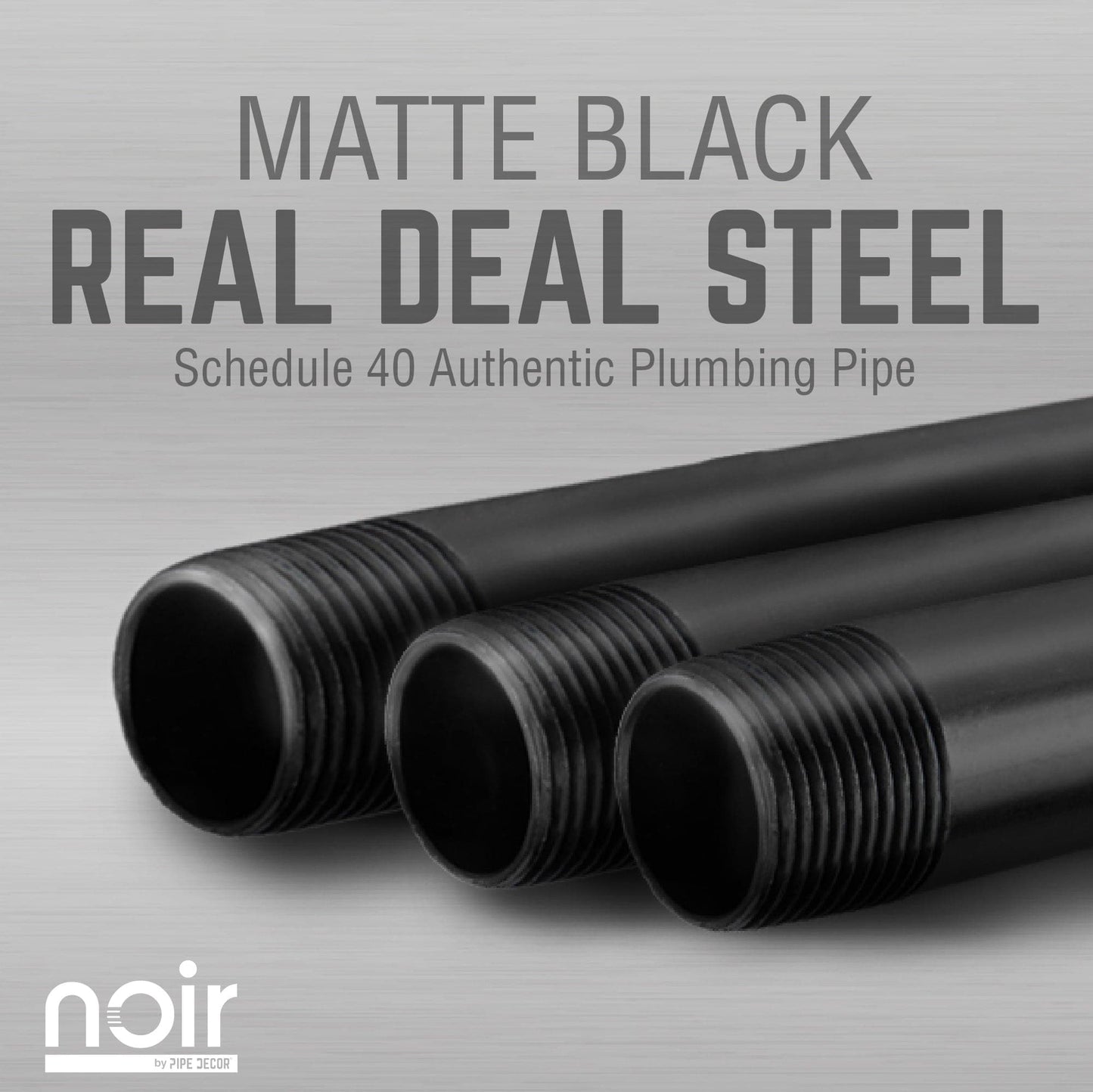Noir Black H Desk by PIPE DECOR PIPE DECOR