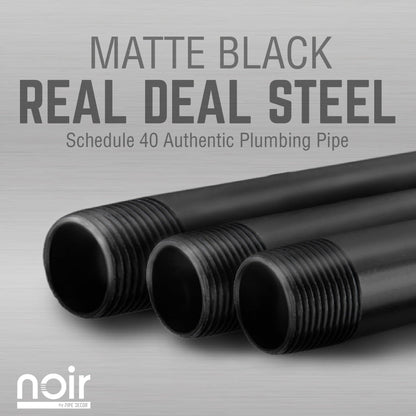 Noir Black H Desk by PIPE DECOR PIPE DECOR