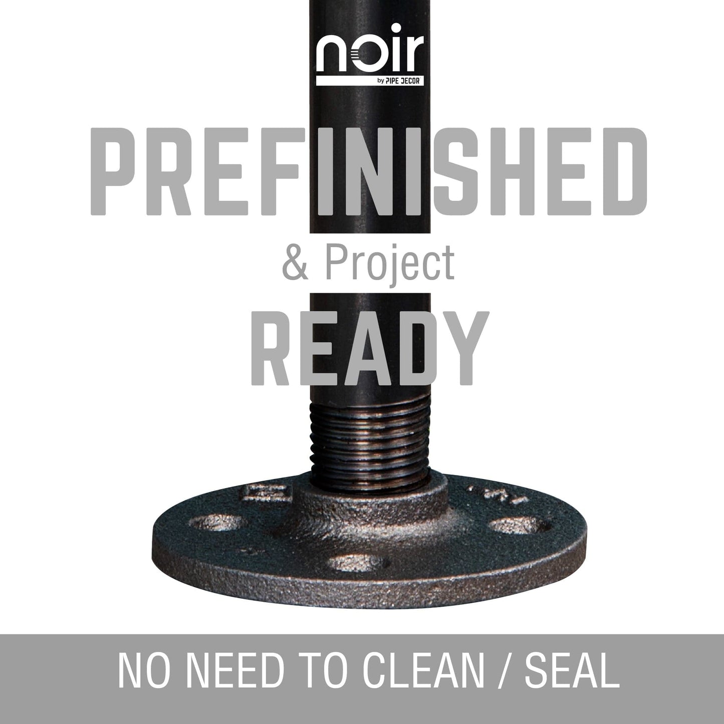 Noir Black H Desk by PIPE DECOR PIPE DECOR