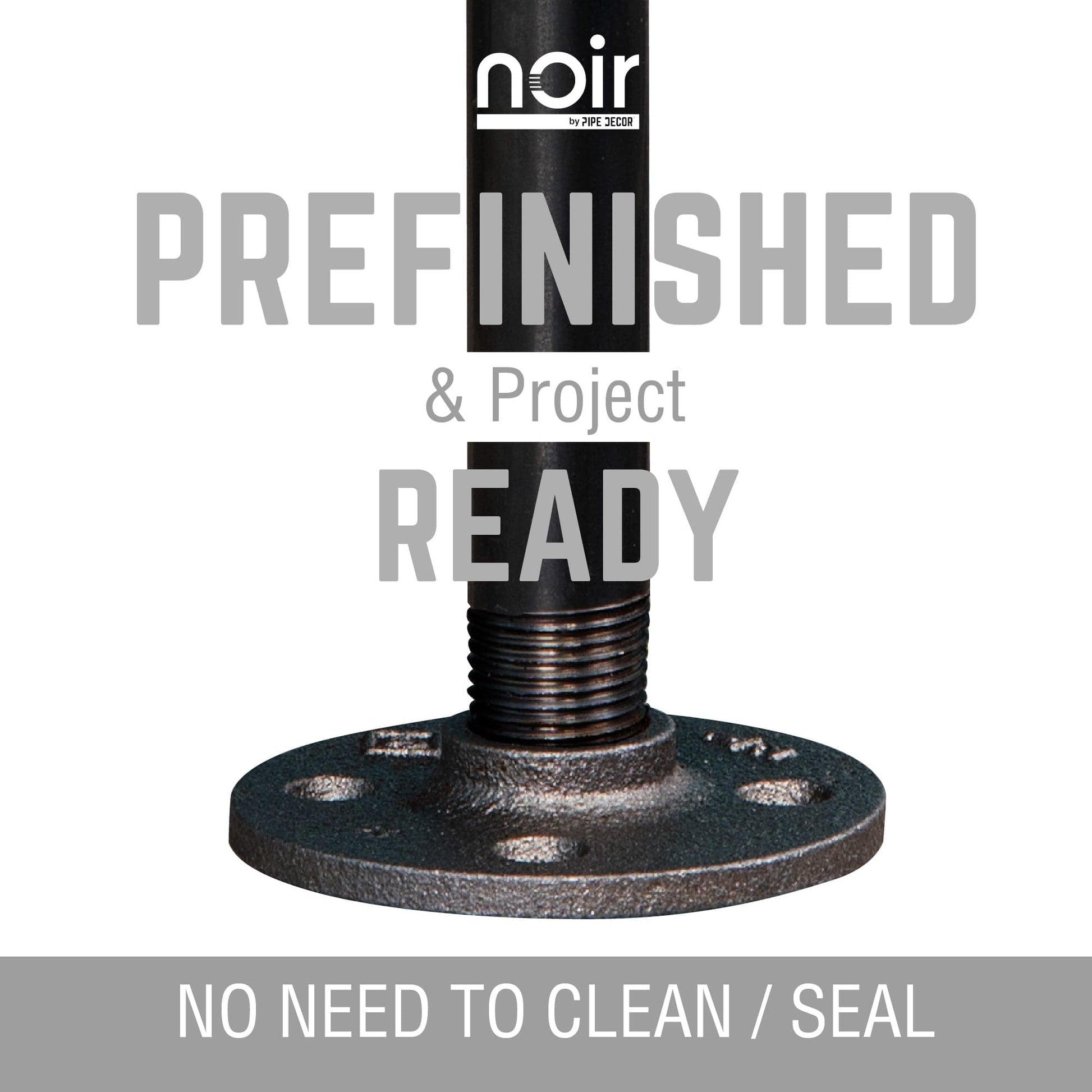 Noir Black H Desk by PIPE DECOR PIPE DECOR