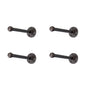 1/2 in. x 12 in. Noir Black Clothing Hanging Bracket Kit, 4 Pack PIPE DECOR
