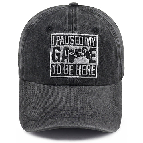 I Paused My Game to Be Here Adjustable Baseball Cap FitiqueFit