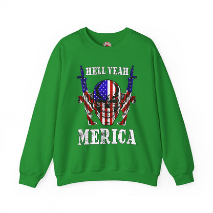 Hell Yeah Merica Crewneck Sweatshirt The Devil's Pickle