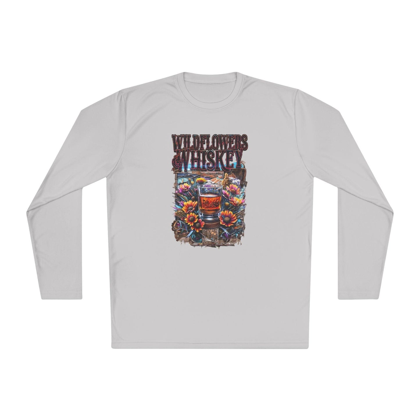 Wildflowers and Whiskey Lightweight Long Sleeve Tee Country in My Heart