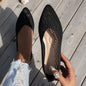 Women's Pointed Toe Flyknit Slip-On Loafers – Flat Casual Shoes FitiqueFit