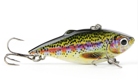 Mmlong 2.5/8.6g Vib Crankbait Lifelike Fishing Lure  Slow Sinking Hard Fish Wobbler Pes