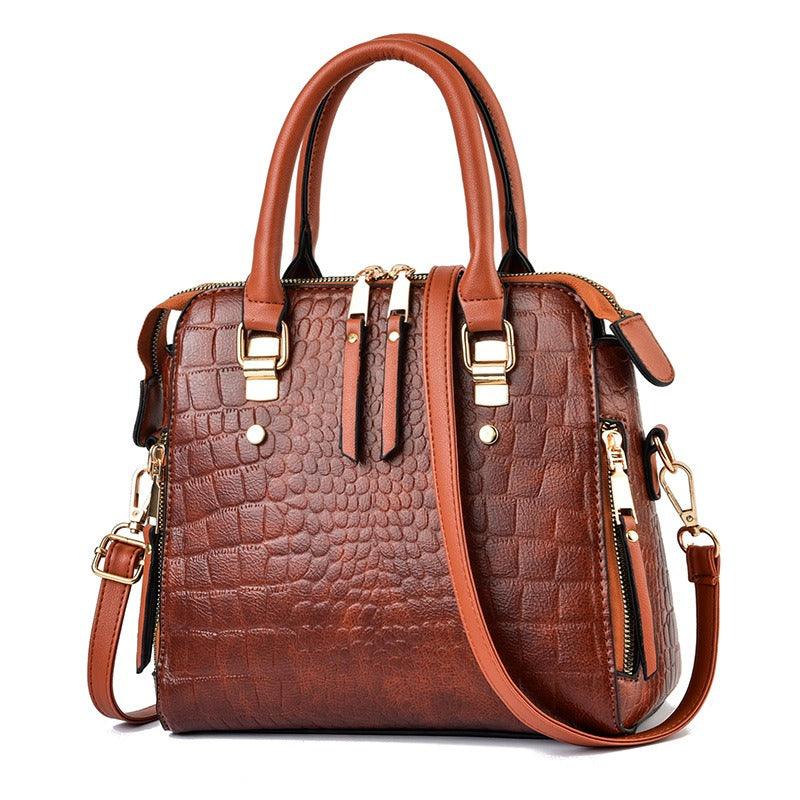 Luxe Alligator Leather Shoulder Bag - Stylish Premium Leather Bag for Women Country in My Heart