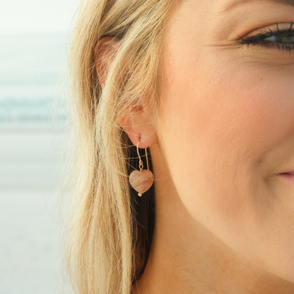Peach Love Earrings Emily Anne Designs LLC