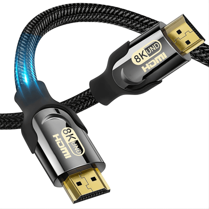 8K Ultra High Speed HDTV 2.1 Cable | Supports 8K 60Hz, 4K 120Hz, Flat Category 6a Ethernet, Male to Male Connector - I-ZCLIVE NovaCart