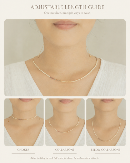 Golden Beaded Necklace Village Thrive
