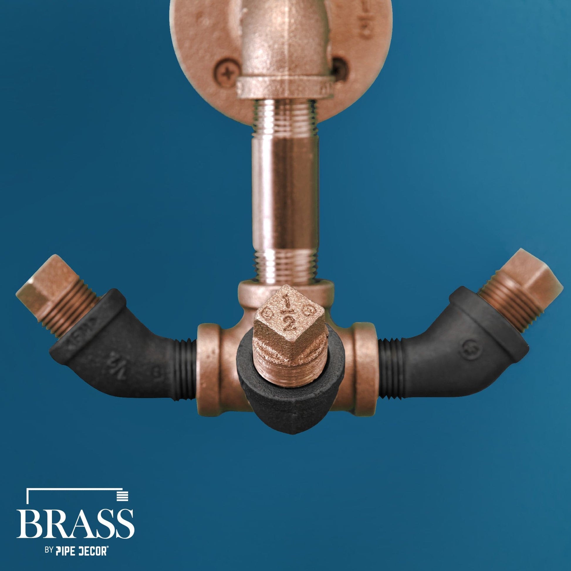 1/2 in. x 12 in. Red Brass Pipe PIPE DECOR