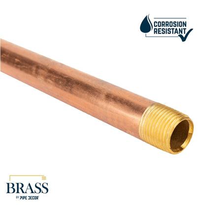 1/2 in. x 2 in. Red Brass Pipe PIPE DECOR