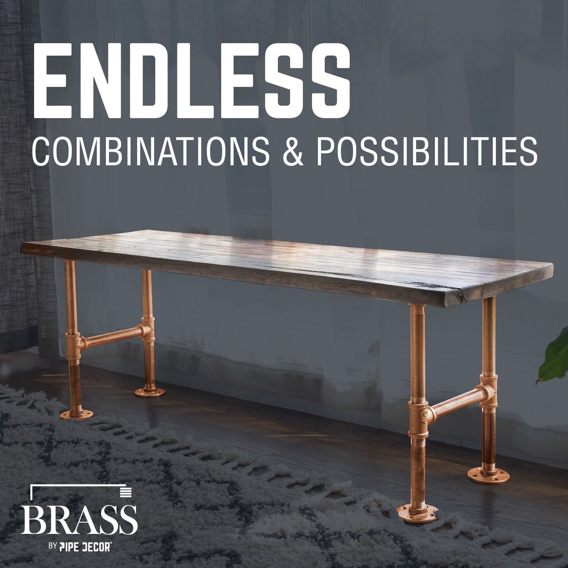 1/2 in. x 6 in. Red Brass Pipe PIPE DECOR