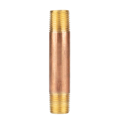 1/2 in. x 4 in. Red Brass Pipe PIPE DECOR