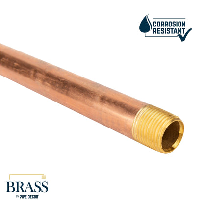 1/2 in. x 4 in. Red Brass Pipe PIPE DECOR