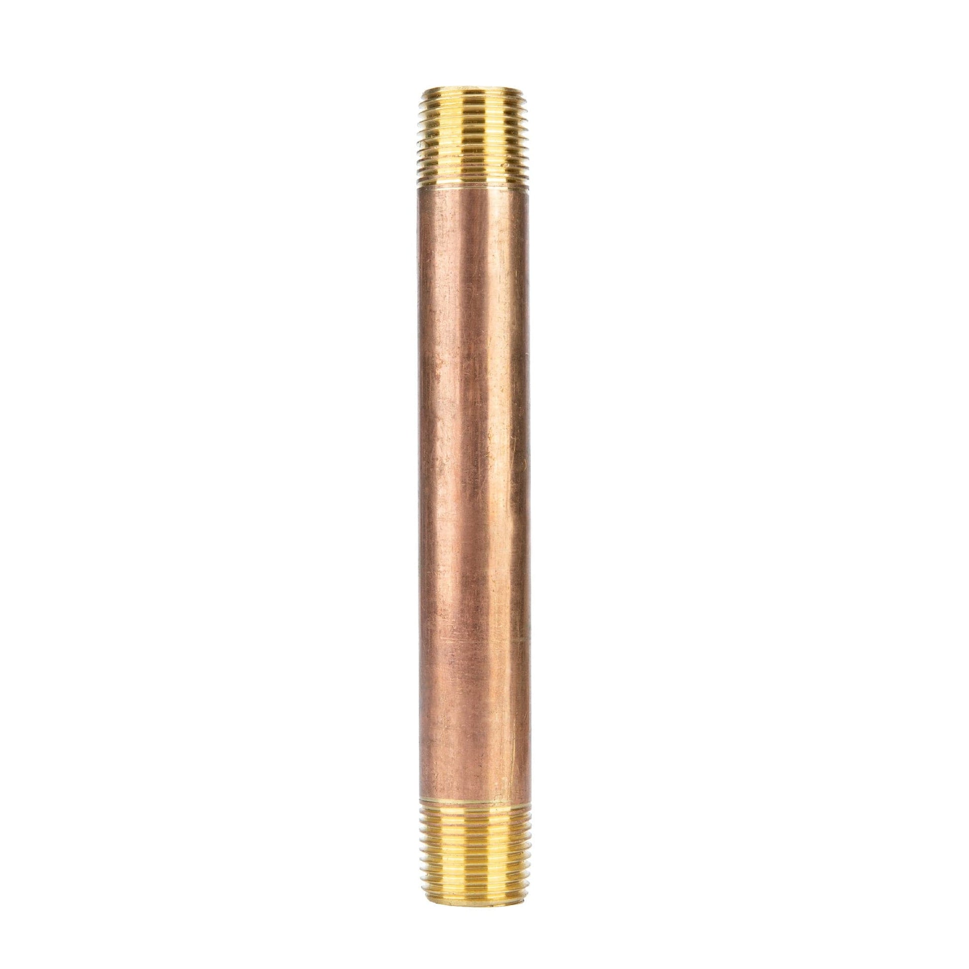 1/2 in. x 6 in. Red Brass Pipe PIPE DECOR