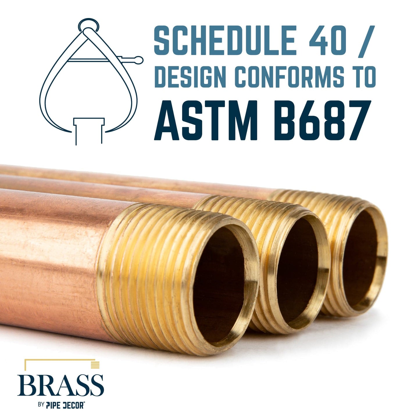 1/2 in. x 6 in. Red Brass Pipe PIPE DECOR