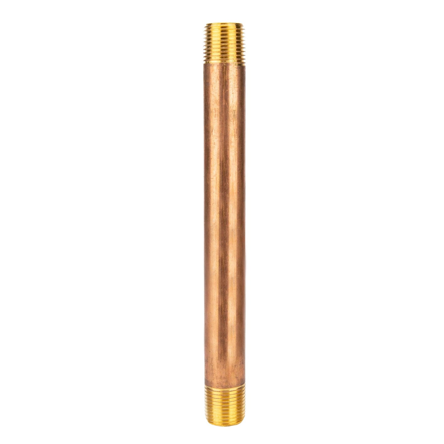 1/2 in. x 8 in. Red Brass Pipe PIPE DECOR