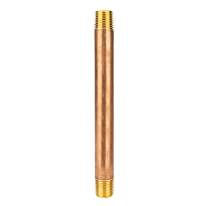 1/2 in. x 8 in. Red Brass Pipe PIPE DECOR
