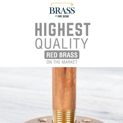 3/4 in. x 10 in. Red Brass Pipe PIPE DECOR