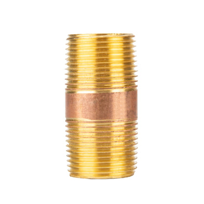 3/4 in. x 2 in. Red Brass Pipe PIPE DECOR