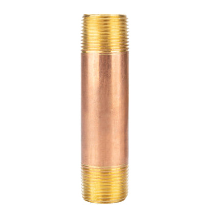 3/4 in. x 4 in. Red Brass Pipe PIPE DECOR