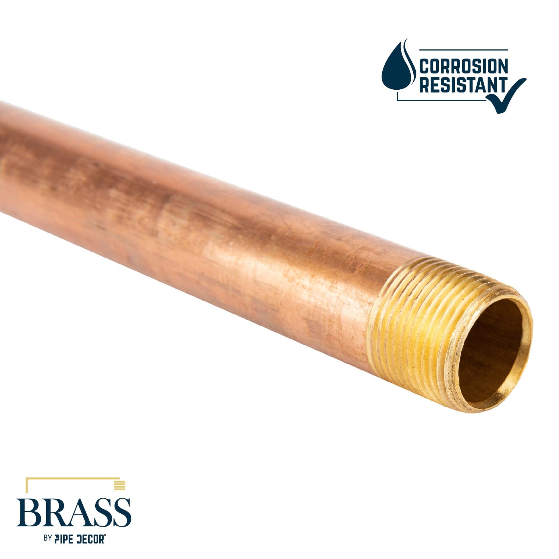 3/4 in. x 4 in. Red Brass Pipe PIPE DECOR