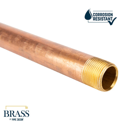 3/4 in. x 4 in. Red Brass Pipe PIPE DECOR