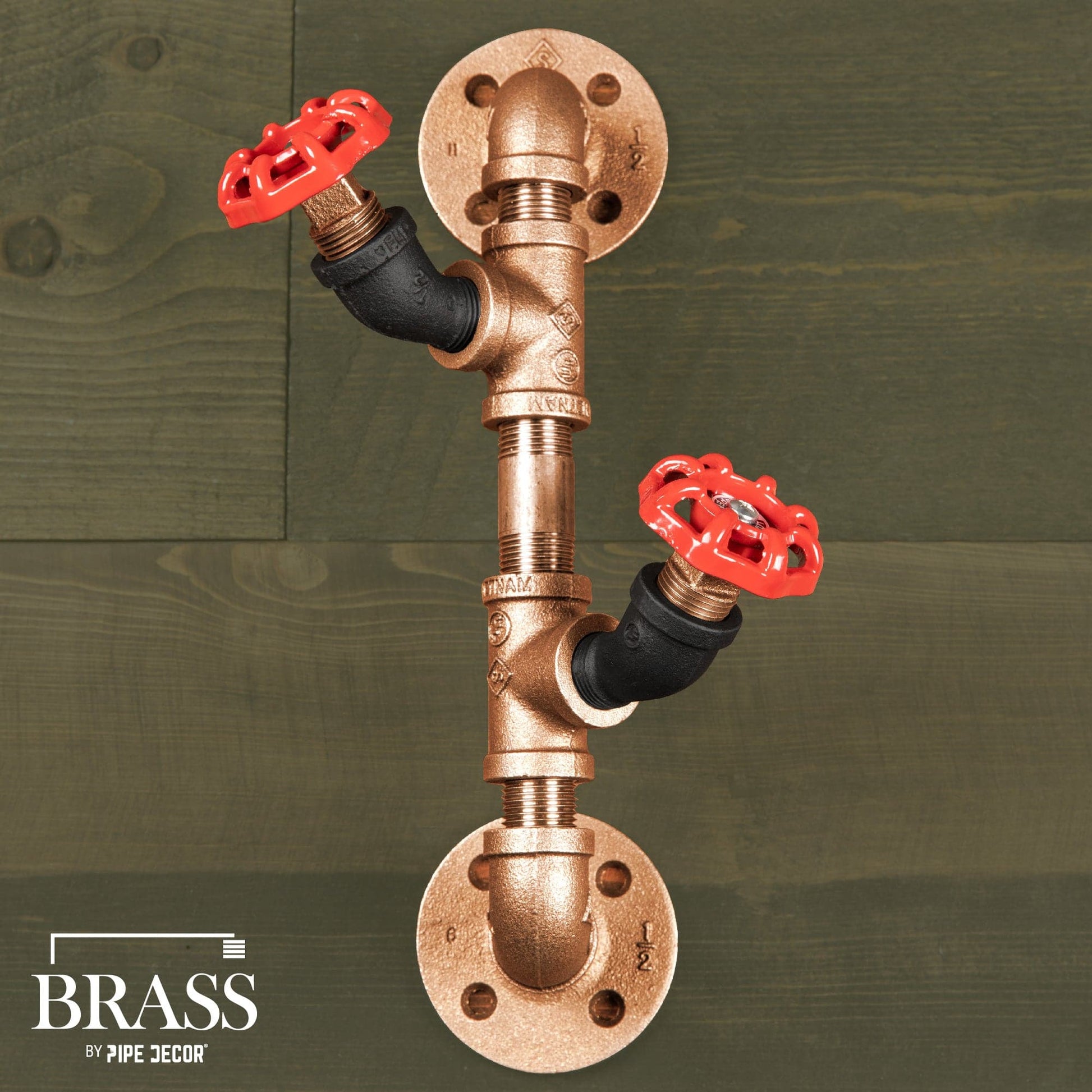 3/4 in. x 4 in. Red Brass Pipe PIPE DECOR