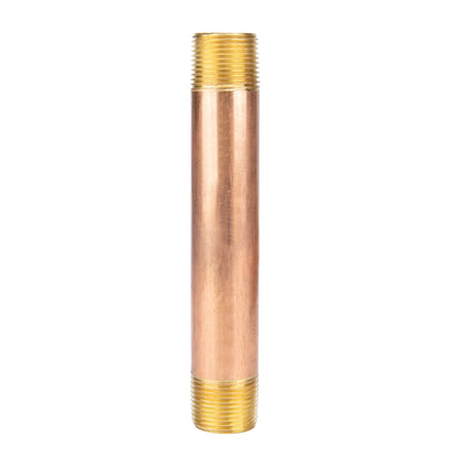 3/4 in. x 6 in. Red Brass Pipe PIPE DECOR
