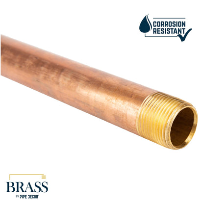 3/4 in. x 6 in. Red Brass Pipe PIPE DECOR