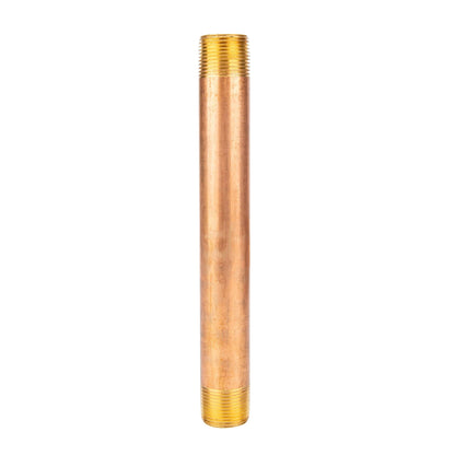 3/4 in. x 8 in. Red Brass Pipe PIPE DECOR