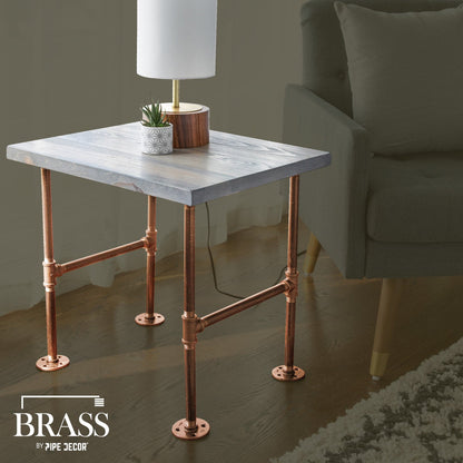 3/4 in. x 8 in. Red Brass Pipe PIPE DECOR