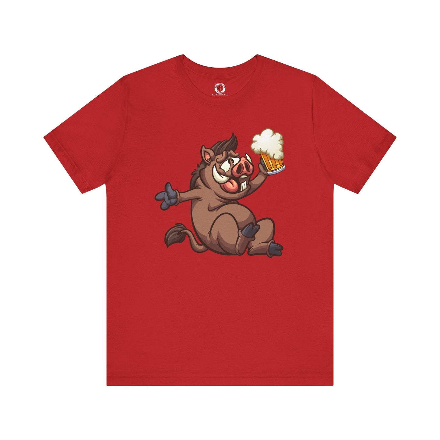 Beer Drinking Boar T-Shirt The Devil's Pickle