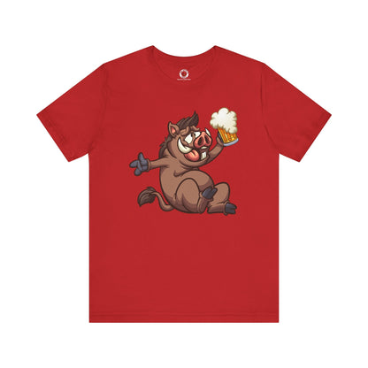 Beer Drinking Boar T-Shirt The Devil's Pickle