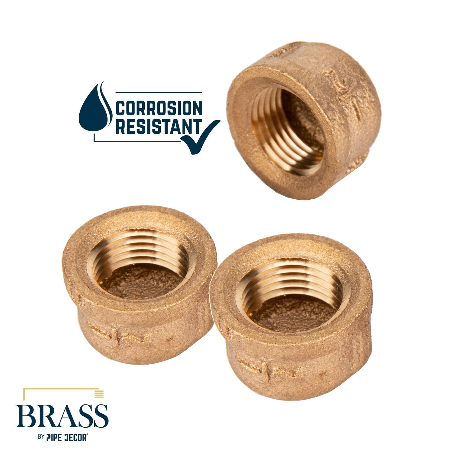 1/2 in. Red Brass Cap PIPE DECOR