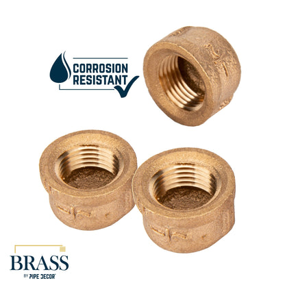1/2 in. Red Brass Cap PIPE DECOR