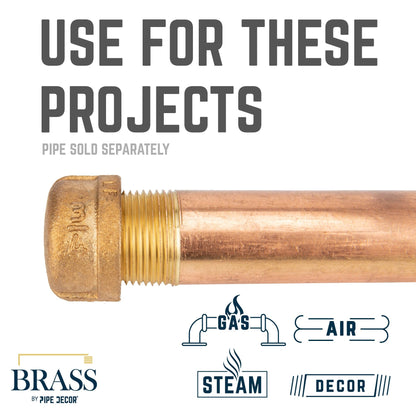 3/4 in. Red Brass Cap PIPE DECOR