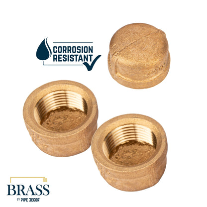 3/4 in. Red Brass Cap PIPE DECOR