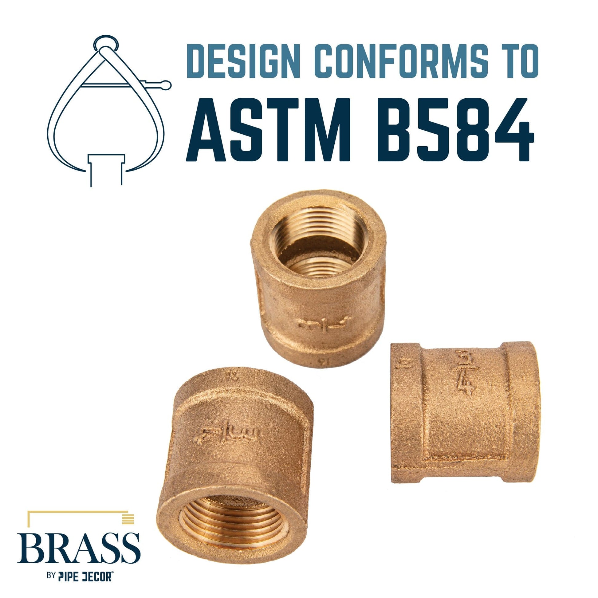 3/4 in. Red Brass Coupling PIPE DECOR
