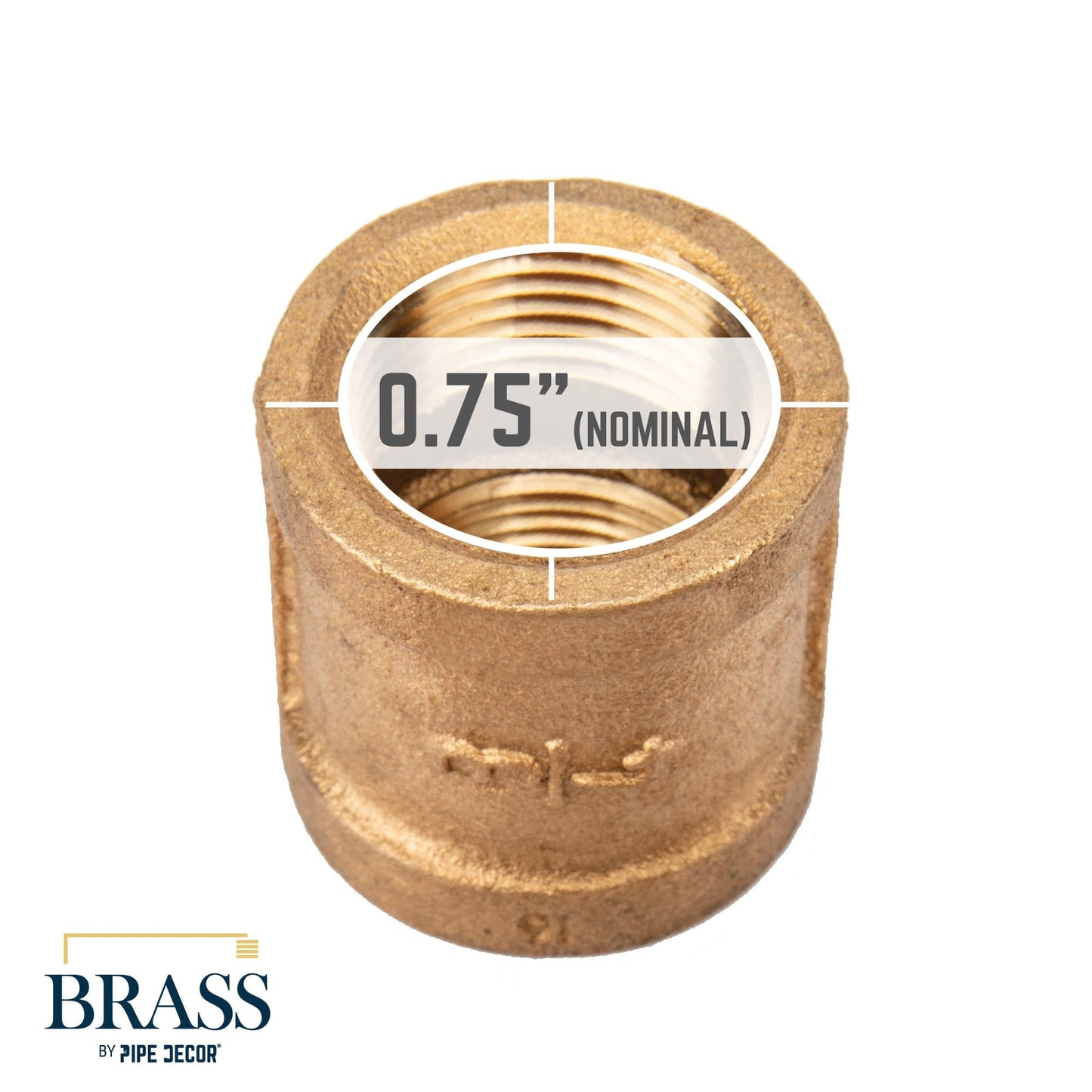 3/4 in. Red Brass Coupling PIPE DECOR