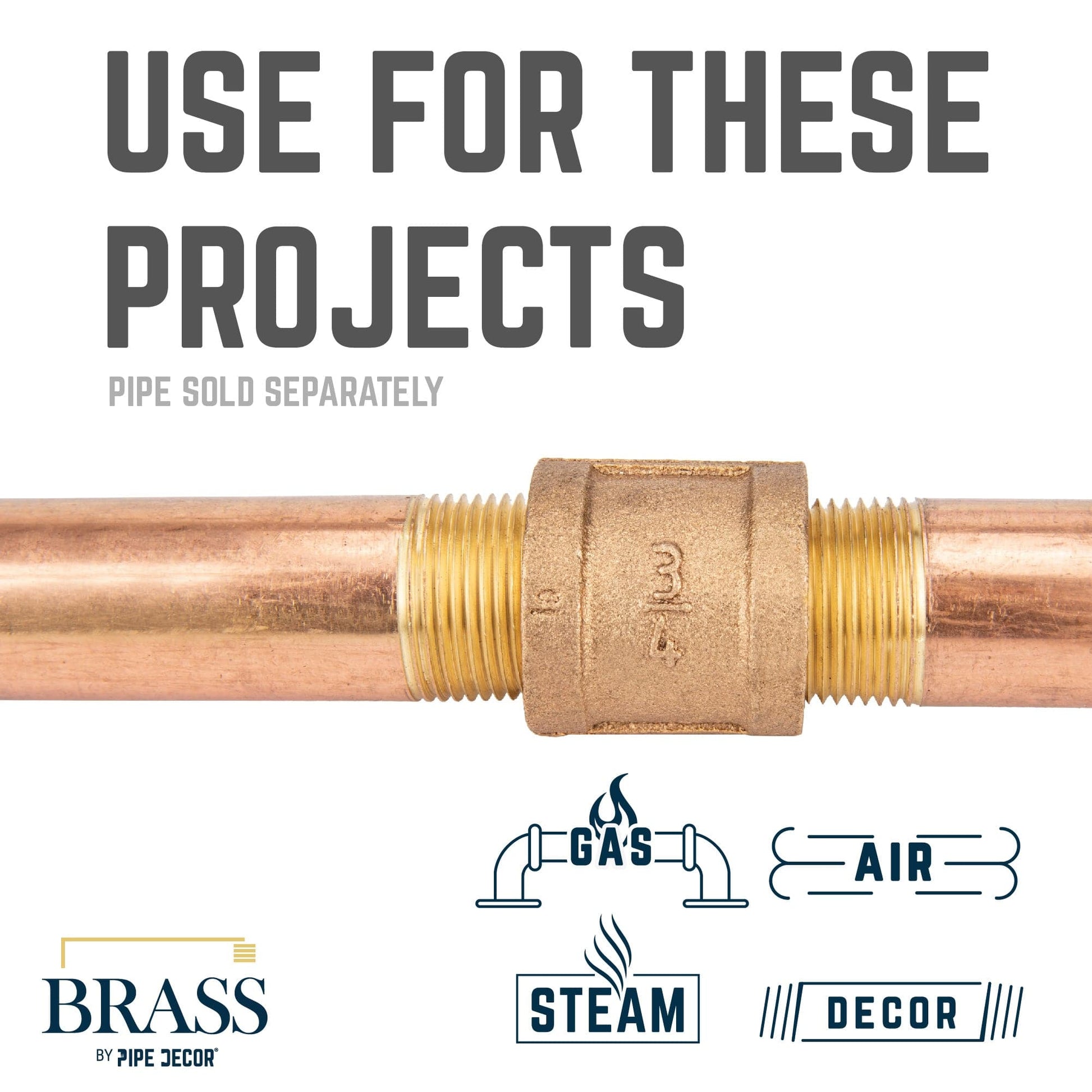 3/4 in. Red Brass Coupling PIPE DECOR