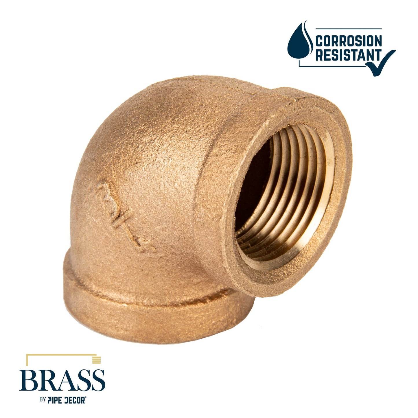 3/4 in. Red Brass 90 Degree Elbow PIPE DECOR
